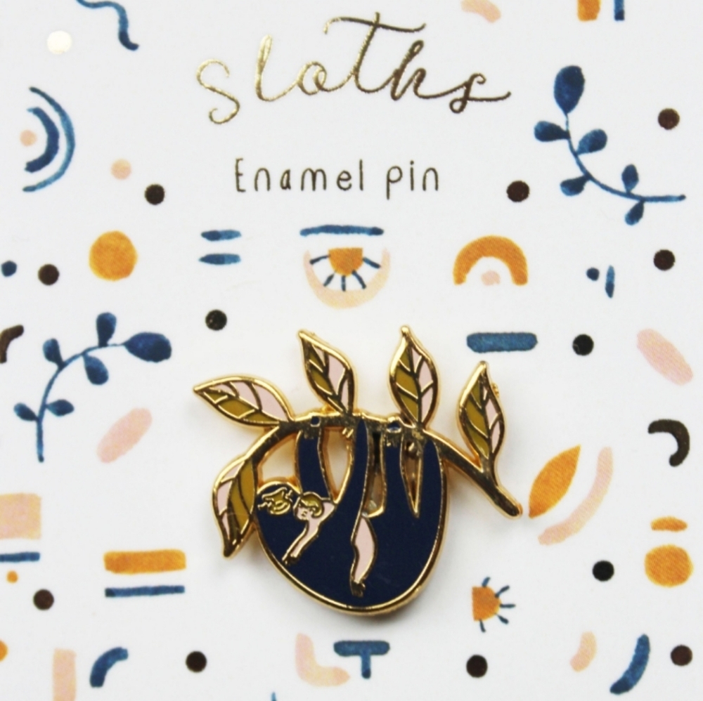 NWT Archer and Olive Momma Sloth Enamel Pin